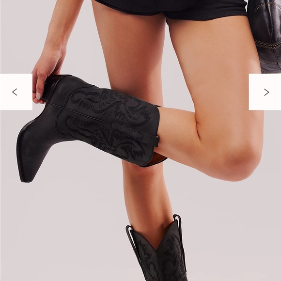 Jeffrey Campbell Anthropology Dagget Western Rodeo Black Leather Boho Chic Sz 10 - Picture 10 of 10